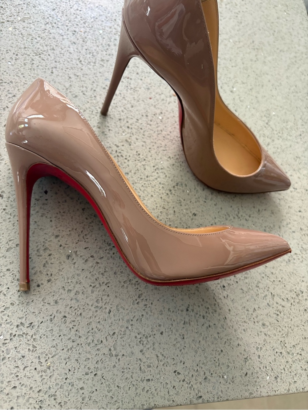Christian Louboutin Pigalle Follies 100mm blush Pumps Sz 39
